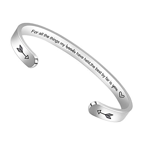 Btysun Bracelets for Women Mothers Day Bracelet Gifts from Daughter Inspirational Gifts for Women Graduation Gifts for Her Motivational Birthday Cuff Bangle Friendship Personalized Mantra Jewelry…