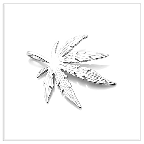 Xusamss Punk Rock Stainless Steel Leaf Pendant Charm Necklace,22inches Box Chain4