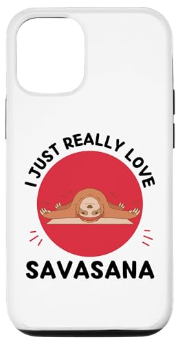 Coque pour iPhone 13 Kawaii Sloth Lover J'aime vraiment Sloth Savasana Lover