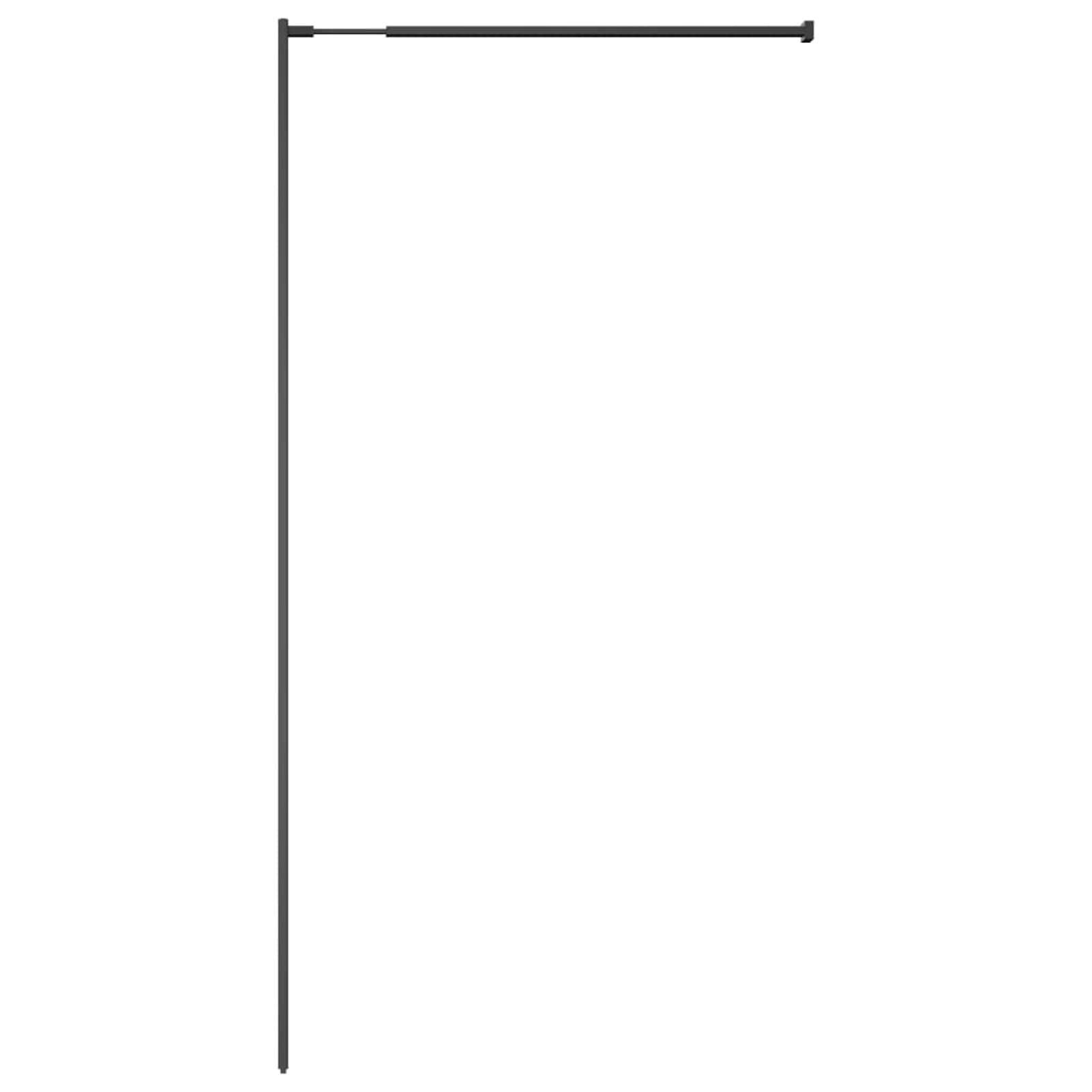 Mampara Ducha con Estante Vidrio ESG y Aluminio Negro 80x195 cm, Mampara Bañera, Mampara Baño Ducha, Cabina De Ducha, Mampara Baño - 3185446