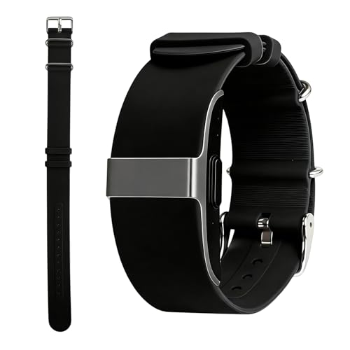 CAMTOVGCA Silicone Loop Strap Compatible with Hume Health Band Soft Silicone Replacement Band Adjustable Clasp Buckle Closure Strap Wristband for Fitness Tracker & Activity Monitor