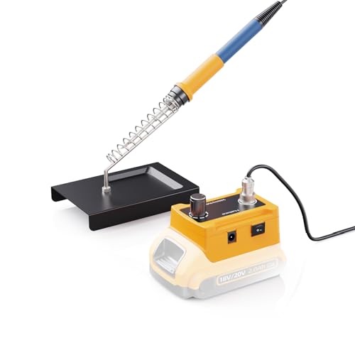 Hakea Cordless Soldering Station for Dewalt 20V Max Battery - Electric Digital LCD Display Soldering Iron Station Fast Heating Up Soldering Station for DIY, Appliance Repair (Battery Not Included)