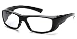 PYRAMEX SB7910D15 Pyramex Clear Safety Reader Glasses, Scratch-Resistant,Black Frame