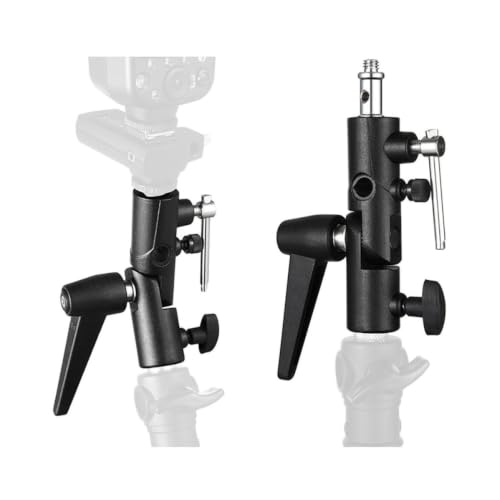 Soporte Tipo H para Flash de Fotografía Base Metálica Roscas de 1/4 y 3/8 Pulgadas Alta Carga