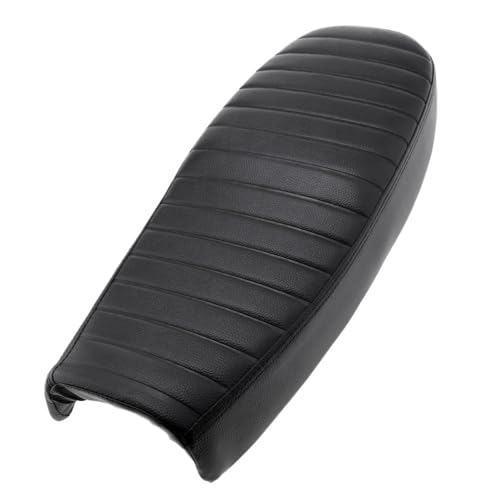 Asiento de motocicleta vintage de cuero sintético plano para custom y café racer 610mm 5