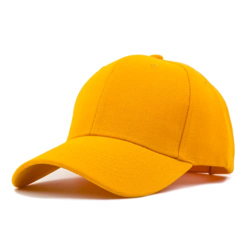 Utmost Structured Baseball Cap With Adjustable Closure - Performance Hat For Outdoor Activities And Custom Embroidery (1Pc Gold) #TOP5