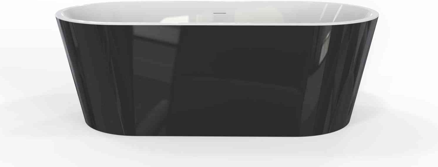 Cotoala 60" Acrylic Alcove Freestanding Bathtub, Contemporary Soaking