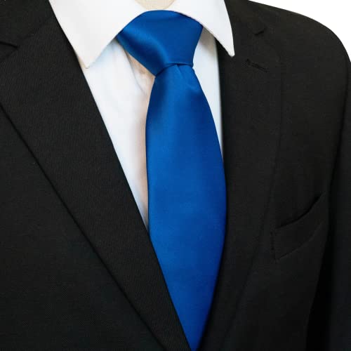 Image of JEMYGINS Solid Color Tie Mens Necktie for Business and Wedding