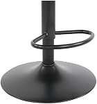 Duramex (TM) Ensemble de 2 Tabouret de bar réglable en hauteur de couleur noire marron et repose-pieds haut 360 Tourneaux 24 à 33 inch Base avec protection du sol dur en plastique