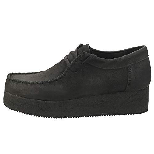 Image of Clarks Women's Black Nubuck Casual Lace up (26148632)