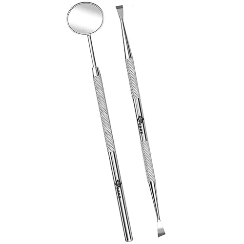 YSCARE Zahnpflegeset Zahnaufhellung Zahnbelag-Entferner Werkzeuge für Hunde und Katzen Zahnspiegel Zahnreiniger Mundpflege 3-teiliges Set