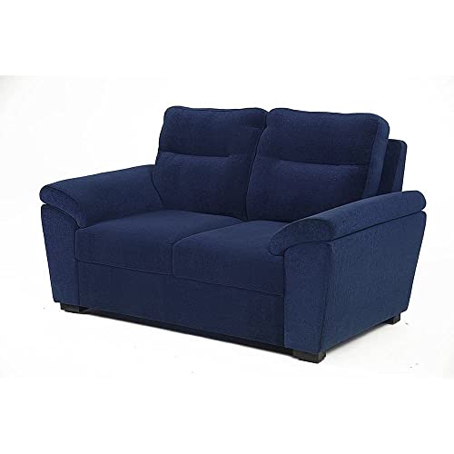 Image of Wakefit Malphino 2 Seater Sofa Set - Cobalt Blue, Wooden, Lounger with 3 Year Warranty