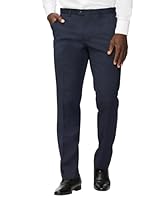 Van Heusen Men's Wool Nailhead Suit Pant Suit Pant, Navy, 84 REG