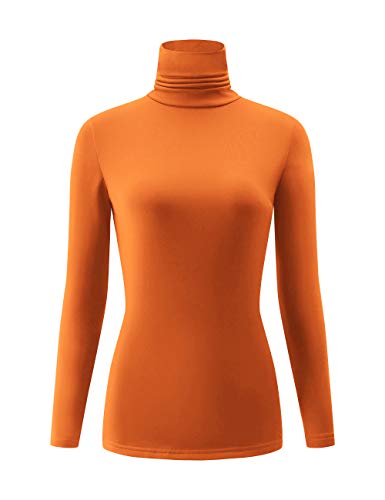 Image of Kindcall Casual Turtleneck Tops Lightweight Long Sleeve Soft Thermal Shirts for Women