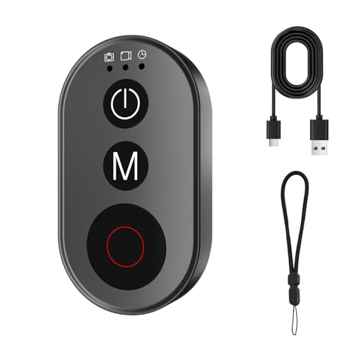 Wireless Camera Remote Control, Bluetooth Remote Controller for Action Cameras & Mobile Phones, 30M/98.4ft Wireless Camera Smart Shutter Remote for Insta360, GoPro Hero, DJI Osmo 360/Action