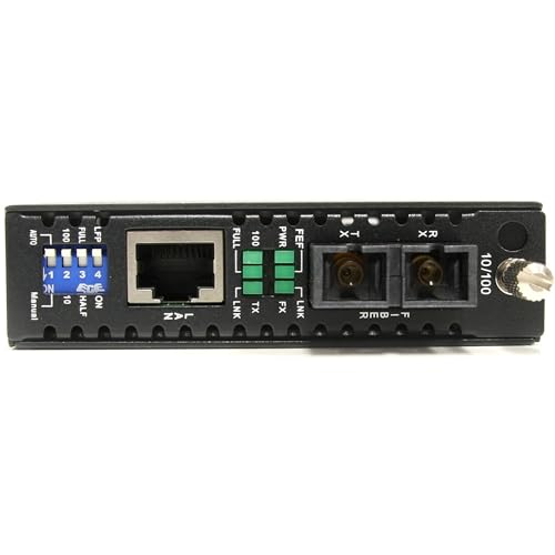 Image of StarTech.com 10 /100 Mbps Multi Mode Fiber Media Converter SC - Up to 1.2 miles /2km, TAA (ET90110SC2)