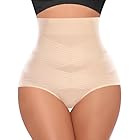 Tummy Control Shapewear Panties for Women High Waisted Body Shaper Slimming Shapewear Underwear Girdle Panty(Beige-smooth Fabric,X-Large)
