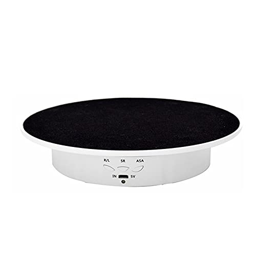 LOOZY Electric Rotating Turntable Rechargeable Low Noise Round Show Stand Display Plate with Sensitive Touch Switch for Photographic Products, Shows, Jewelry, Watch, 3D Models(7.87in/17LB)