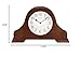 Bulova B1931 Sturbridge Brown Cherry Hardwood Tambour Shape Decorative Mantel and Table Top Clock with Cream Dial and Metal Spade Hands