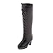 SM SunniMix Botas de Lluvia de Muñeca Inteligente 1/6 con Tacón Alto, para Muñeca Blythe Takara, para Accesorios de Muñecas BJD de 12 Pulgadas (Color Negro)