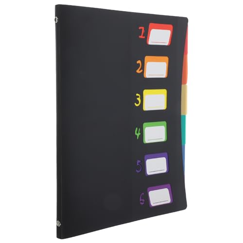 NUOLUX ページ多ポケットファイルフォルダー 書類整理用耐久オフィスファイル 仕切り付きビジネス会議向けドキュメント収納ケース