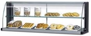 Top Display Dry Case-high Model, For Open Display Merchandiser Tom-40s/l, 39" W X 12 1/4" D X 17 3/4" H, Glass Front Shield And Side Walls, (1) Adjustable Stainless Steel Shelf, 300 Stainless Steel Interior, White Exterior