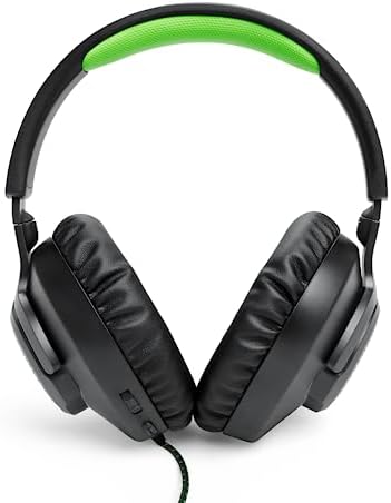 Bild 1 - JBL Quantum 100X Over-Ear-Gaming-Headset – Wired 3,5 mm Klinke – Mit abnehmbarem Boom-Mikrofon – Kompatibel mit vielen Plattformen – Schwarz-Grün