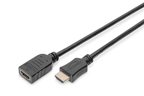 Digitus 2.0m Type A Male to Type A Female HDMI High Speed with Ethernet Extension Cable - Black