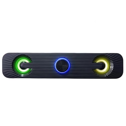 Soundbar Caixa de Som Gamer 6W Estéreo 2.0 com Iluminação LED RGB...