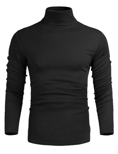Men's Slim Fit Lightweight Turtleneck Pullover Sweater Casual Knitted Top3