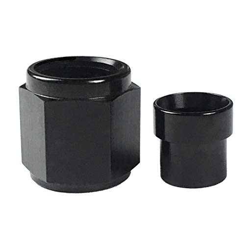 3 An Tube Nut And 3/16 Id Sleeve For 3/16" Od Tubing Hose Line Fitting Adapter Aluminum Tube Nuts Black Anodized #TOP21