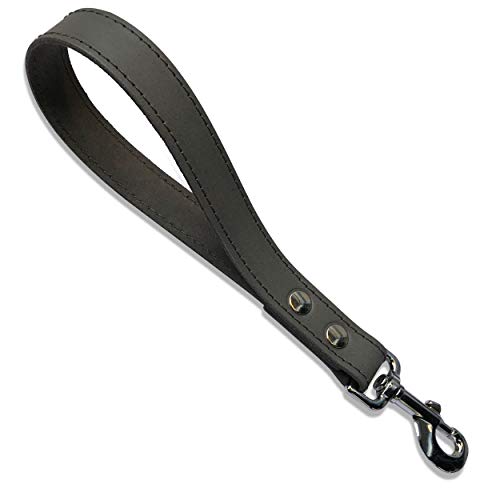 BBD Pet Products Leather Trigger Handle, One Size, 1 x 11-Inch, Grey