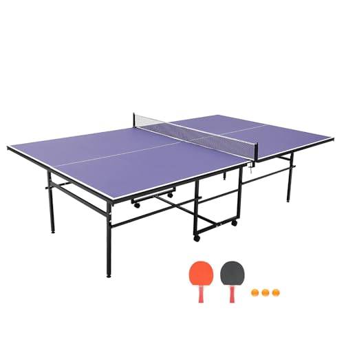 9FT Portable Ping Pong Table,Professional Indoor/Outdoor Table Tennis Tables with