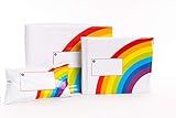 aschen aus Kunststoff, bedruckt, Regenbogen-Design, 25,4 x 35,6 cm, 100 St眉ck