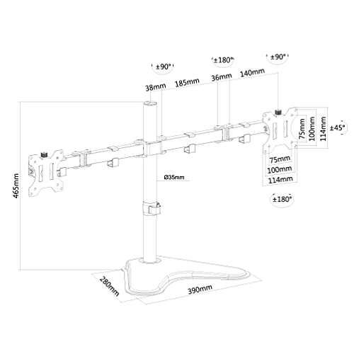 Support de table moniteur FPMA-D550DDBLACK double pour libérer de l'espace - 7