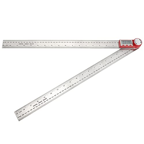 Digital Ruler, Stainless Steel E Ic 360 Degree Measuring Tool for Angle Length Measurement0 500mm Measurement 0 Protractor (0-500mm)