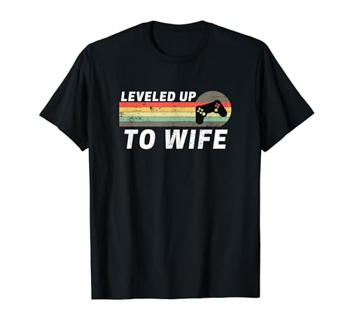 Funny Leveled Up to Wife Gaming Controller Videospiel T-Shirt