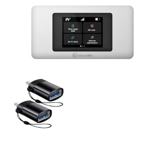 Evita la pérdida de conexión con el cable USB-C OTG BoxWave para GlocalMe DuoTurbo