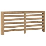 vidaXL Cubierta de radiador Madera Color Roble Artesano 175x20x82 cm, Tapa de radiador, Cubierta Alta del radiador, Tapa de la válvula del radiador