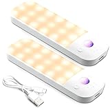 【Wiederaufladbar & energiesparend】Nachtlicht mit Bewegungsmelder, eingebauter 600 mAh Lithium-Akku, voll aufgeladen für 6-10 Stunden, automatischer Modus für Wochen. Wird mit Typ-C-Ladekabel geliefert.