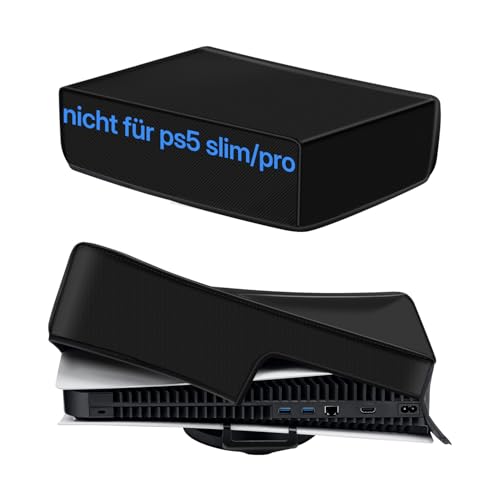 Mcbazel Staubschutze Hülle Spritzwasserdichte Cover Schutzhülle Abdeckung Case für PS5 Konsole, Nicht für PS5 Slim/PS5 Pro