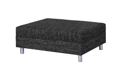 Wohnlandschaft Minsk XXL in Schwarz Bequemes Ecksofa für Ihr Zuhause