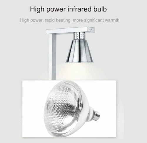 Shoppers Hub PNQ 865W Electric SS Triple Headed Food Lamp Warmer with Top and Bottom Heating for Ideal Heavy Duty Use in Commercial Culinary Places. (Colour: Silver)