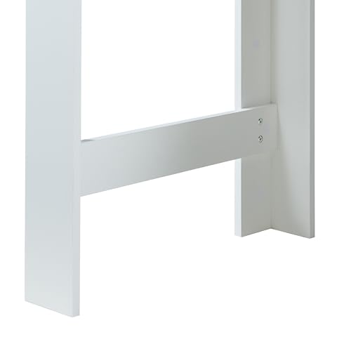 Tavolo Alto Da Bar Danderyd Bancone A 3 Ripiani Laterali 120 X 60 X 106 Cm - Bianco / Effetto Rovere [En.Casa] - 9