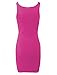 TAM WARE Women Classic Slim Fit Tank Bodycon Mini Tee Dress TWCWD068-082-HOTPINK-US S/M(Tag Size M)