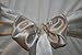 Silver Satin Wedding Chair Sash Bows (Set of 10) by Summerfield