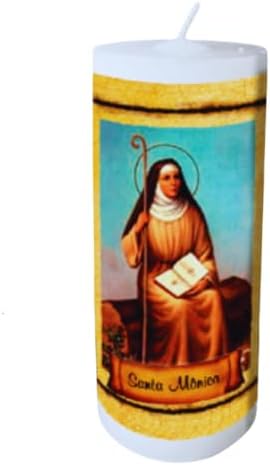 Vela De 7 Dias De SANTA MÔNICA, Votiva, Tamanho Grande Com 340 G ...