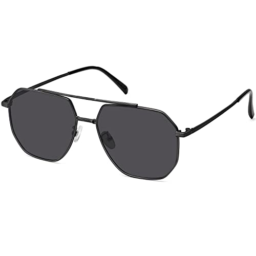 Classic Aviator Sunglasses for Women Men Trendy Square Oversize Polarized Sunglasses