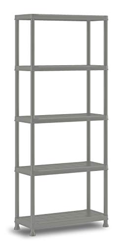 Keter 246642 - Estantería Planetaria Plástico Reciclado, 750 X 320 X 1760 Mm, Polipropileno , Color Gris Y Negro Keter 246642 - Estantería Planetaria Plástico Reciclado, 750 X 320 X 1760 Mm, Polipropileno , Color Gris Y Negro