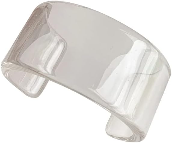 Colorful Acrylic Resin Geometric Simple Open Bracelet Transparent Wide Cuff Bangle for Women Jewelry Gift